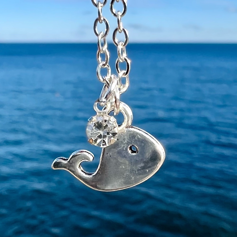 Cute Whale Rhinestone Necklace